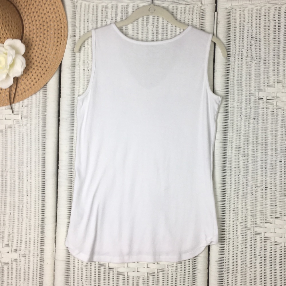 Talbots Shell White Stretch Basic  S - Picture 2 of 5